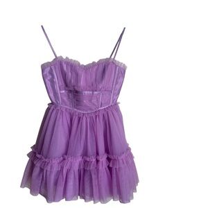 Saint Armont Stylish Purple Ruffle Dress